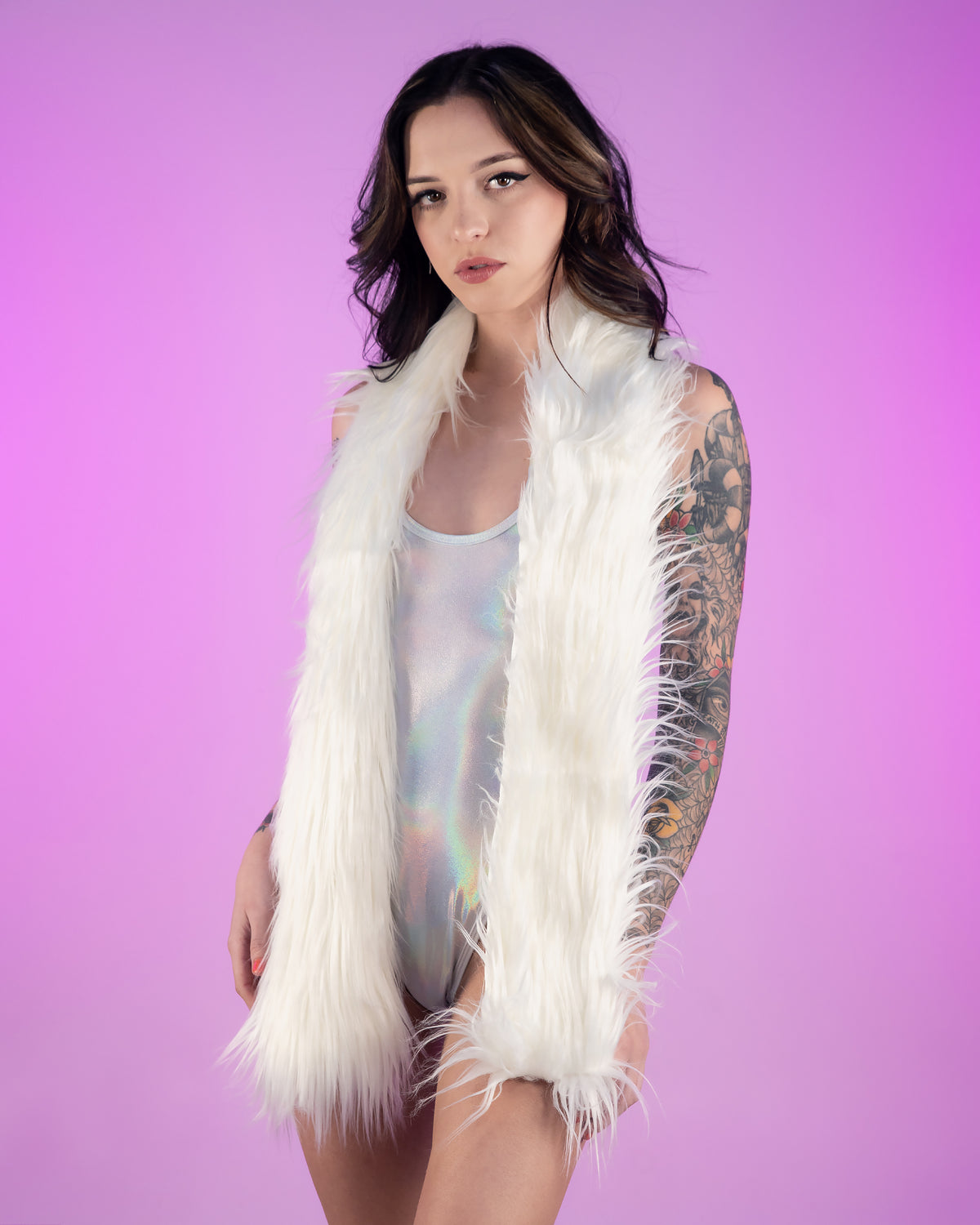 Multi-Color LED Faux Fur Boa | Rave Wonderland | Outfits Rave | Festival Outfits | Rave Clothes