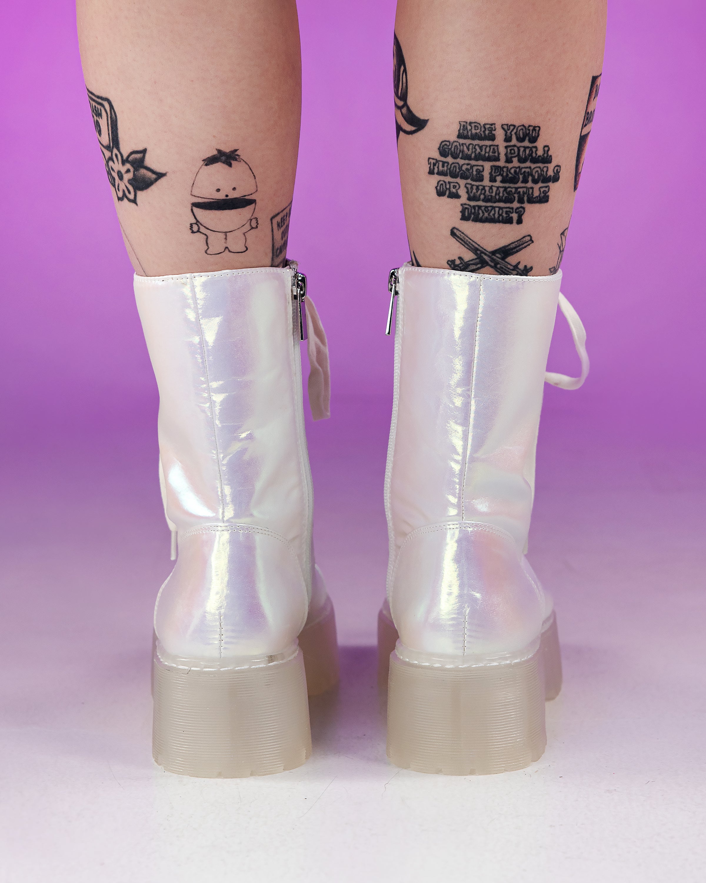 White pull on boots hotsell