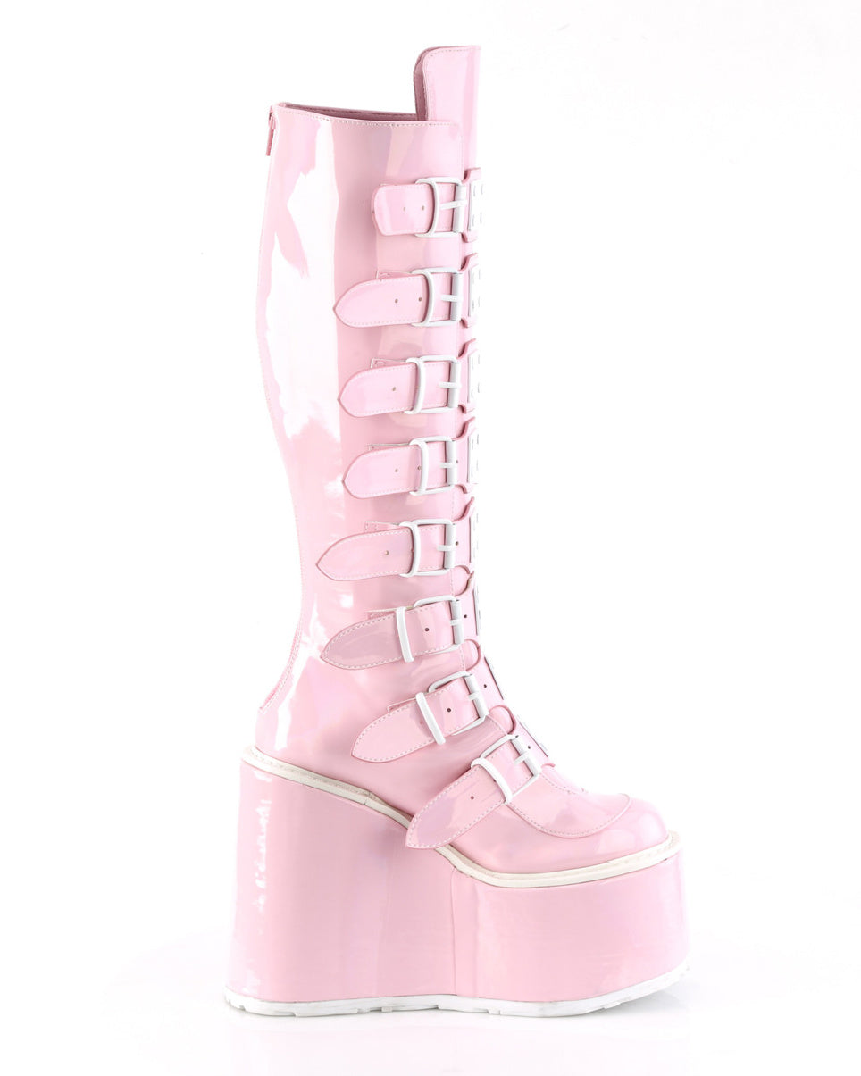 Demonia Swing Pink Hologram Boots