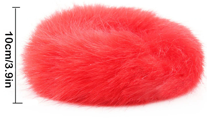 2pc Faux Fur Fuzzy Scrunchie - Rave Wonderland