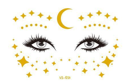 Under the Moonlit Stars Gold Freckle Temporary Tattoo - Rave Wonderland