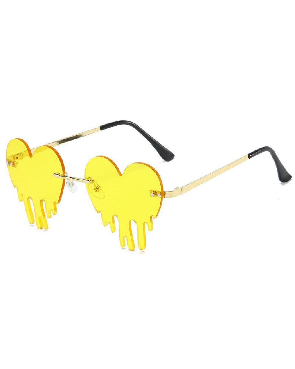 Heart Drip Sunglasses - Rave Wonderland