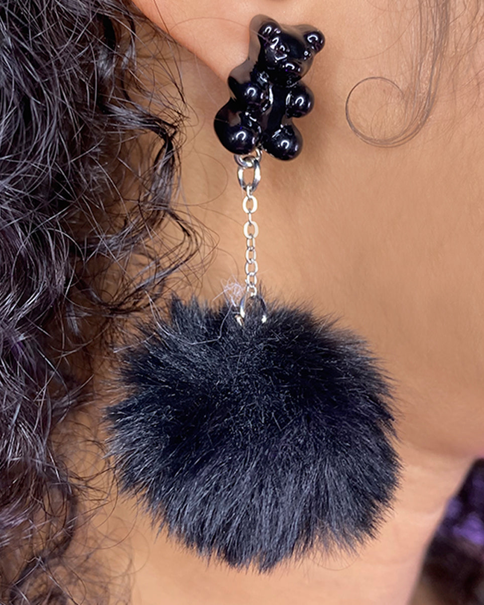 Your Teddy Gummy Bear Plush Earrings - Rave Wonderland