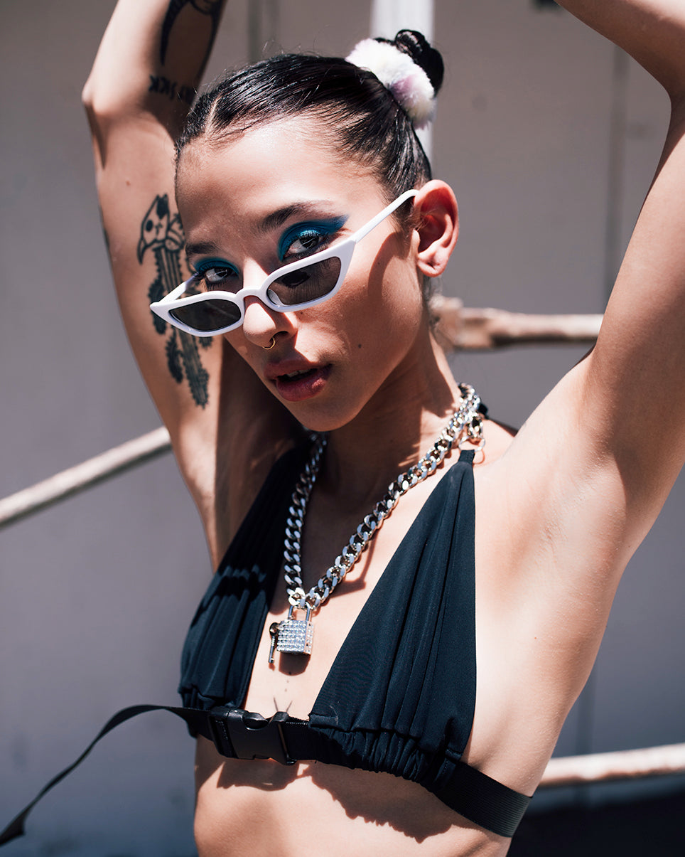 Black Click It Buckle Top - Rave Wonderland