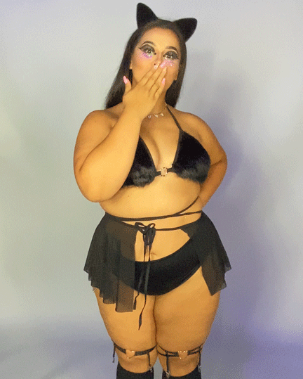 Black Velvet Cat Ears Headband - Rave Wonderland