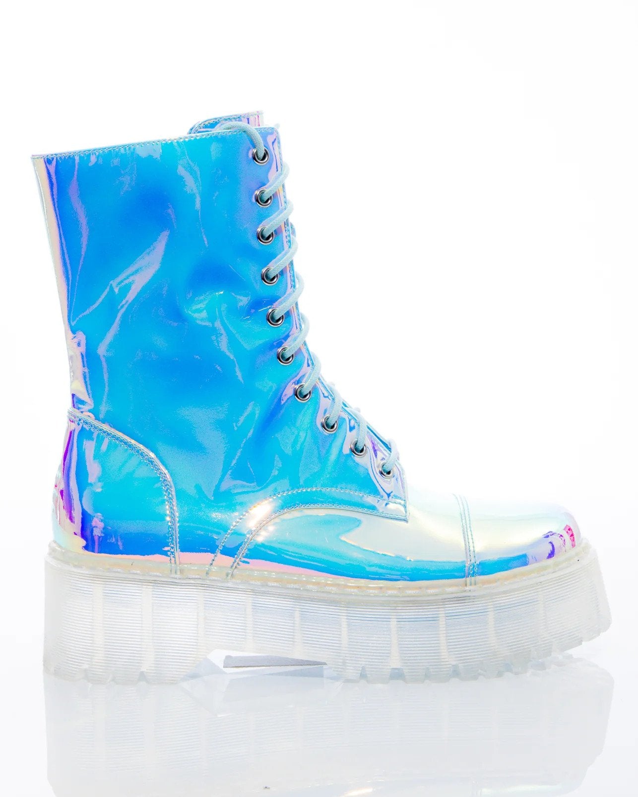 Clear combat boots online