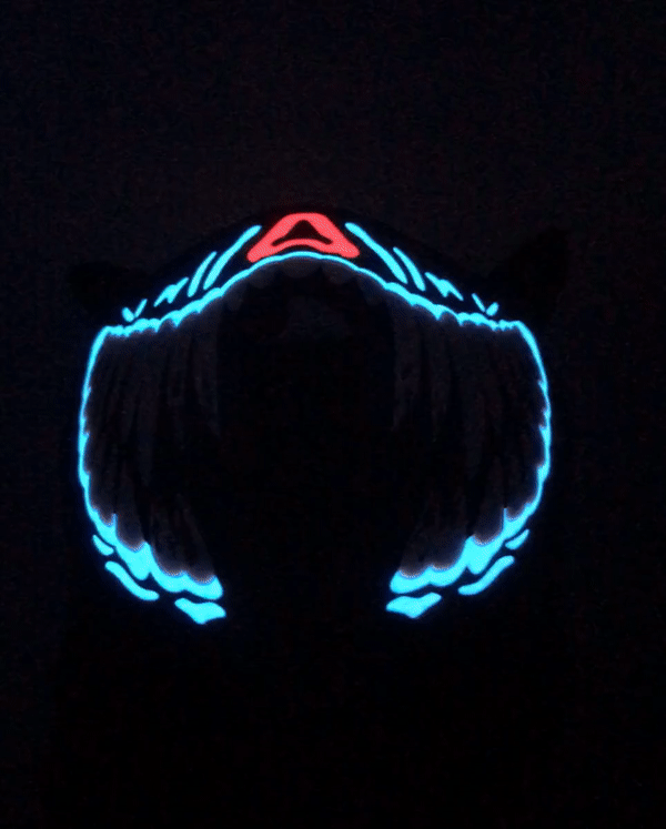 Sink Your Fangs Sound Activated LED Mask - Rave Wonderland