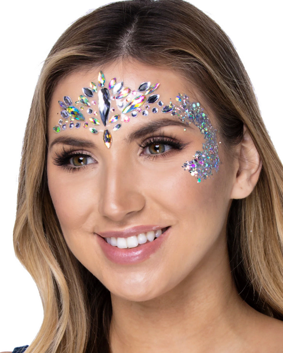 Face Gems, 8 Sets Face Jewels Stick on Eyes Body Fairy Rave Makeup