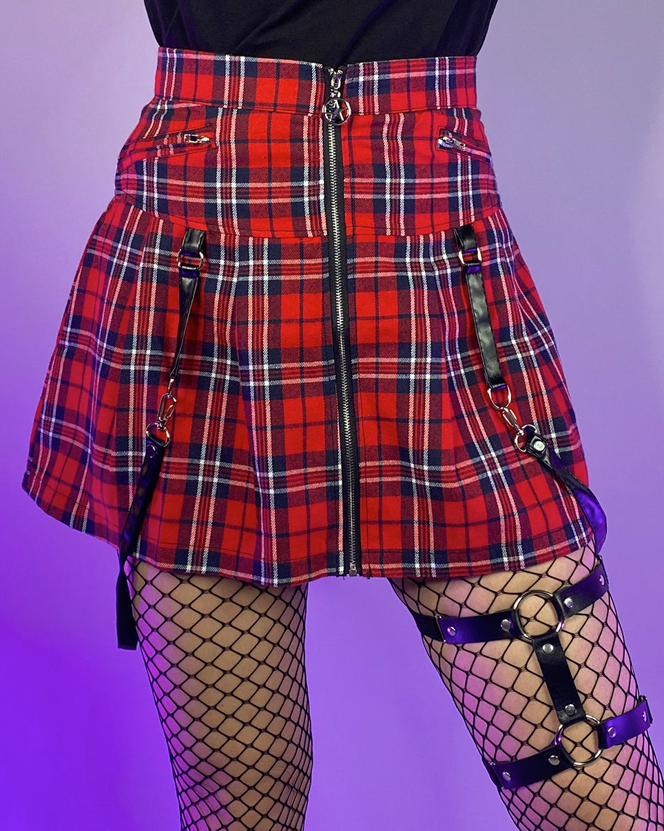 Not the Average Schoolgirl Plaid Skirt - Rave Wonderland