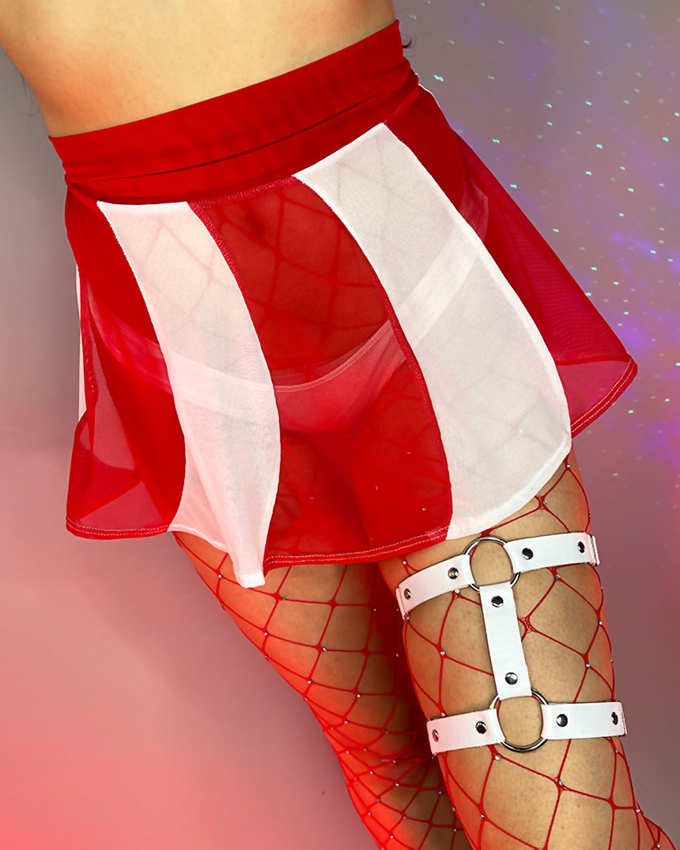 Candy Cane Mesh Skirt